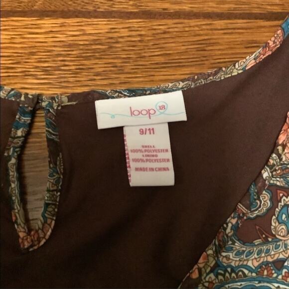 Loop 18 Vintage PAISLEY Flutter Sleeve Baby Doll Dress Size 9/11 - Picture 3 of 6